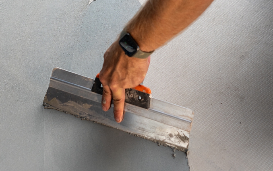 paafoering af microcement